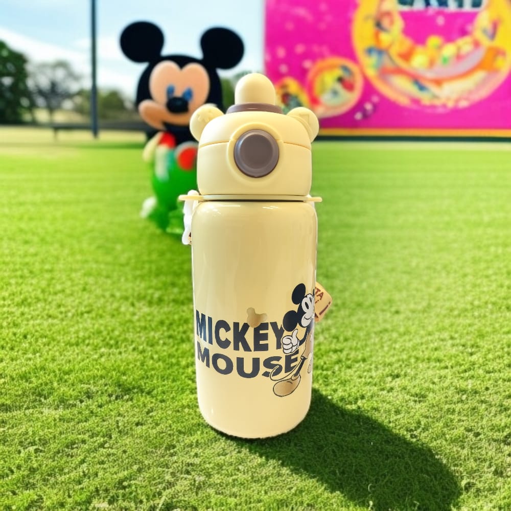 2-in-1 Kids Stainless Steel Sipper Bottle with DIY Stickers (500 ml)