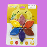 Load image into Gallery viewer, Leaves shape Pack of 6 Crayon Set. - TinyBo
