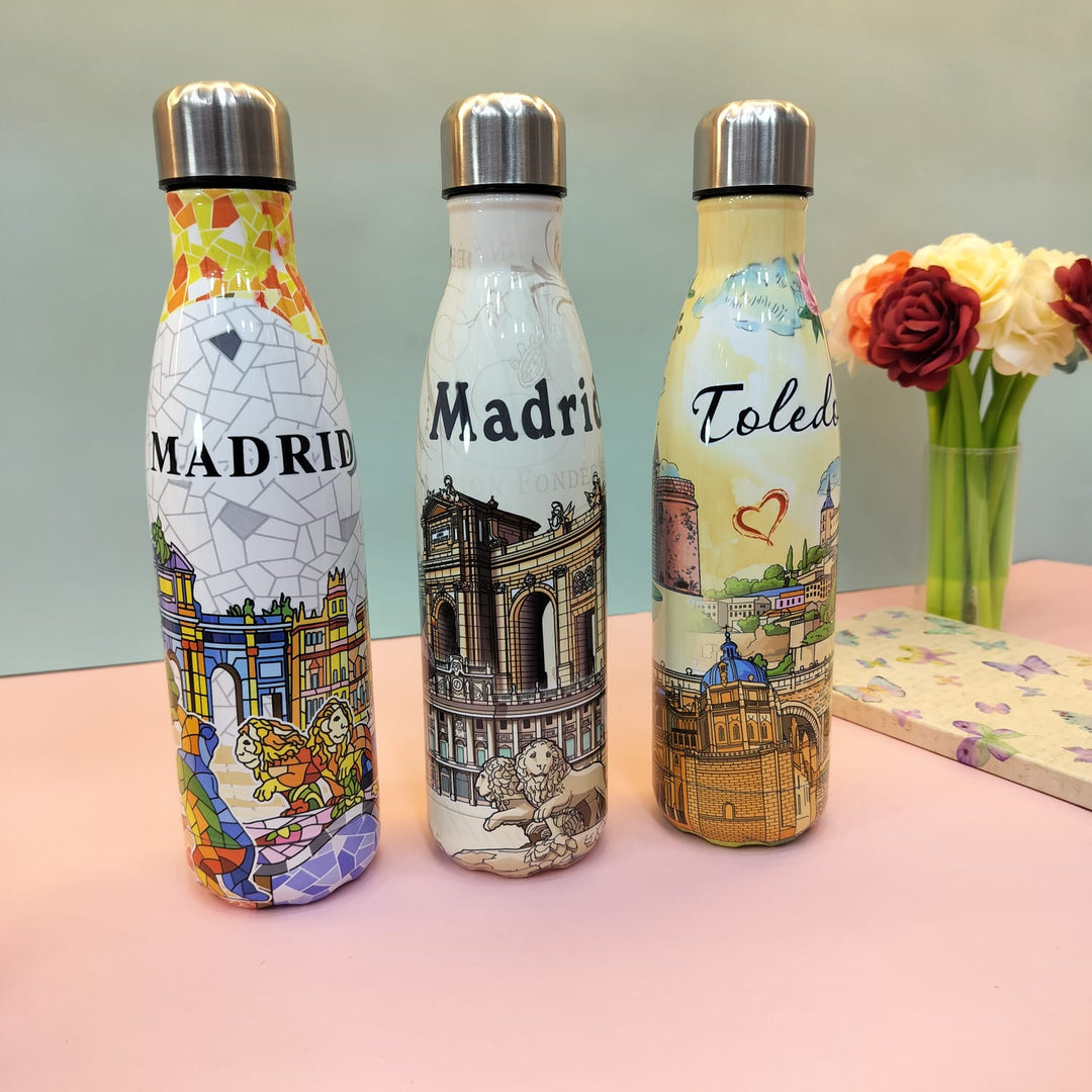 Spain, Madrid and Toledo heritage design Water bottle.(500mL)