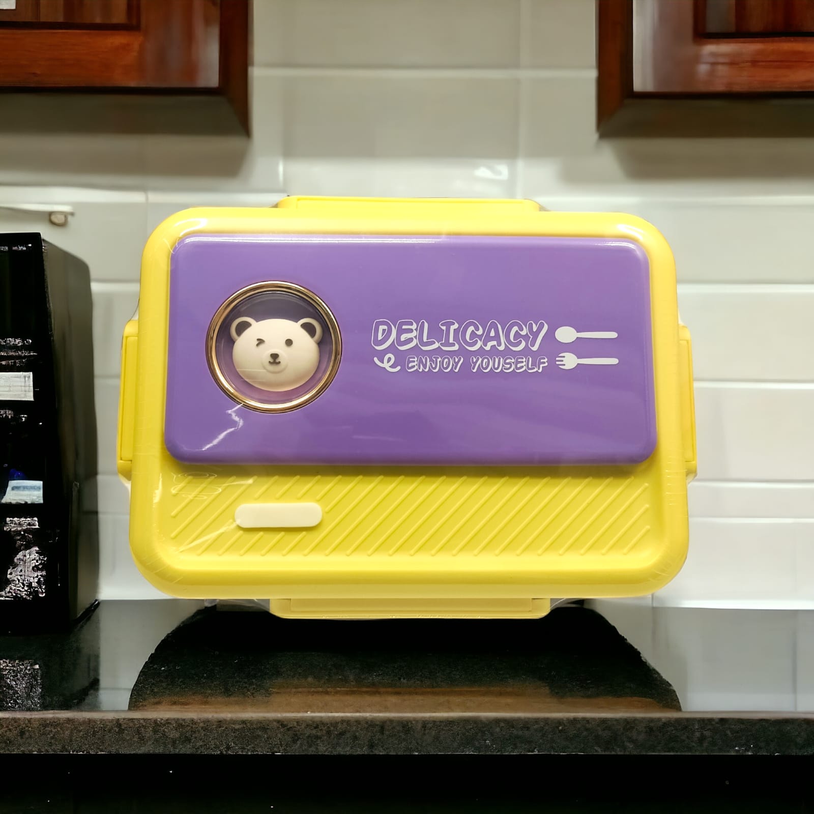 Lovely Bunny Theme Premium Quality Lunch Box With Cutlery. - TinyBo