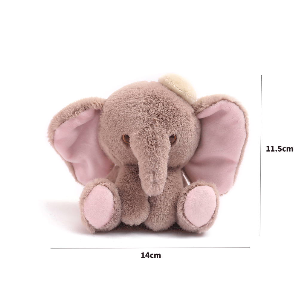 Mini Elephant Plush Keychain.