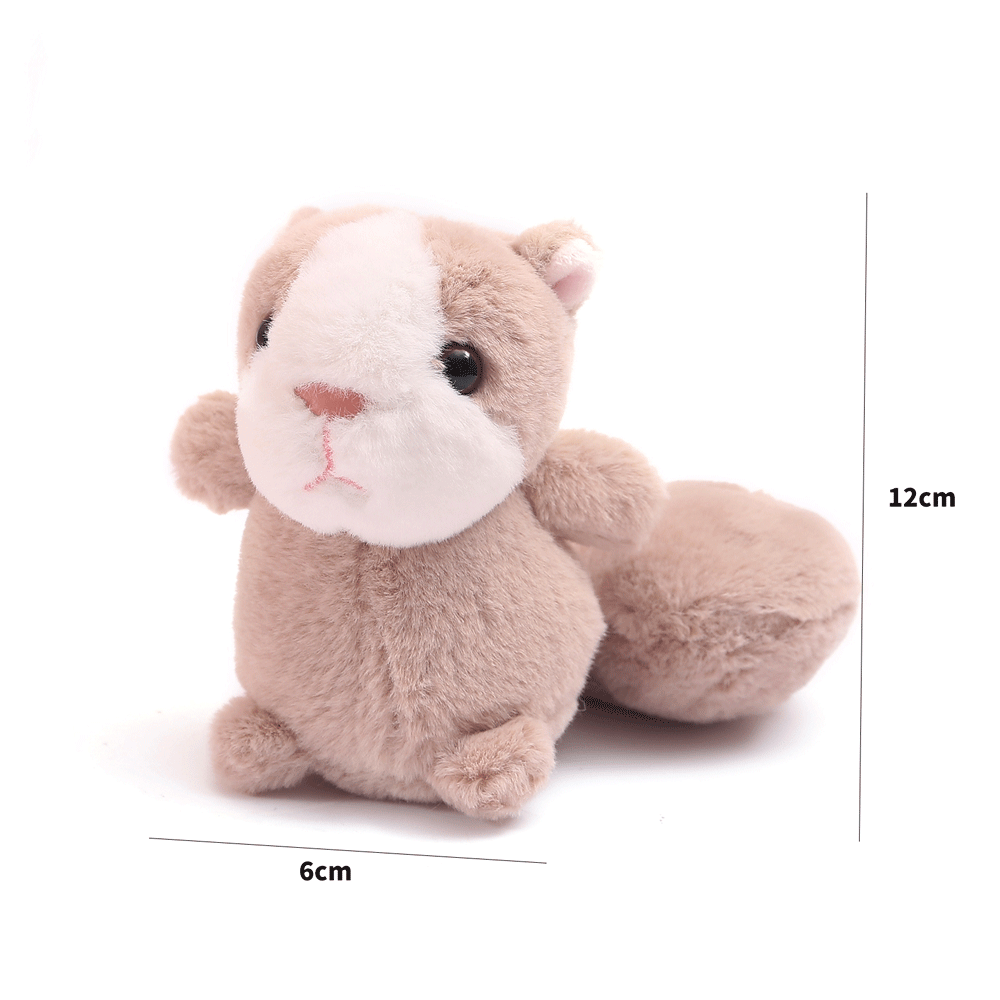 Sweet little squirrel plush keychain