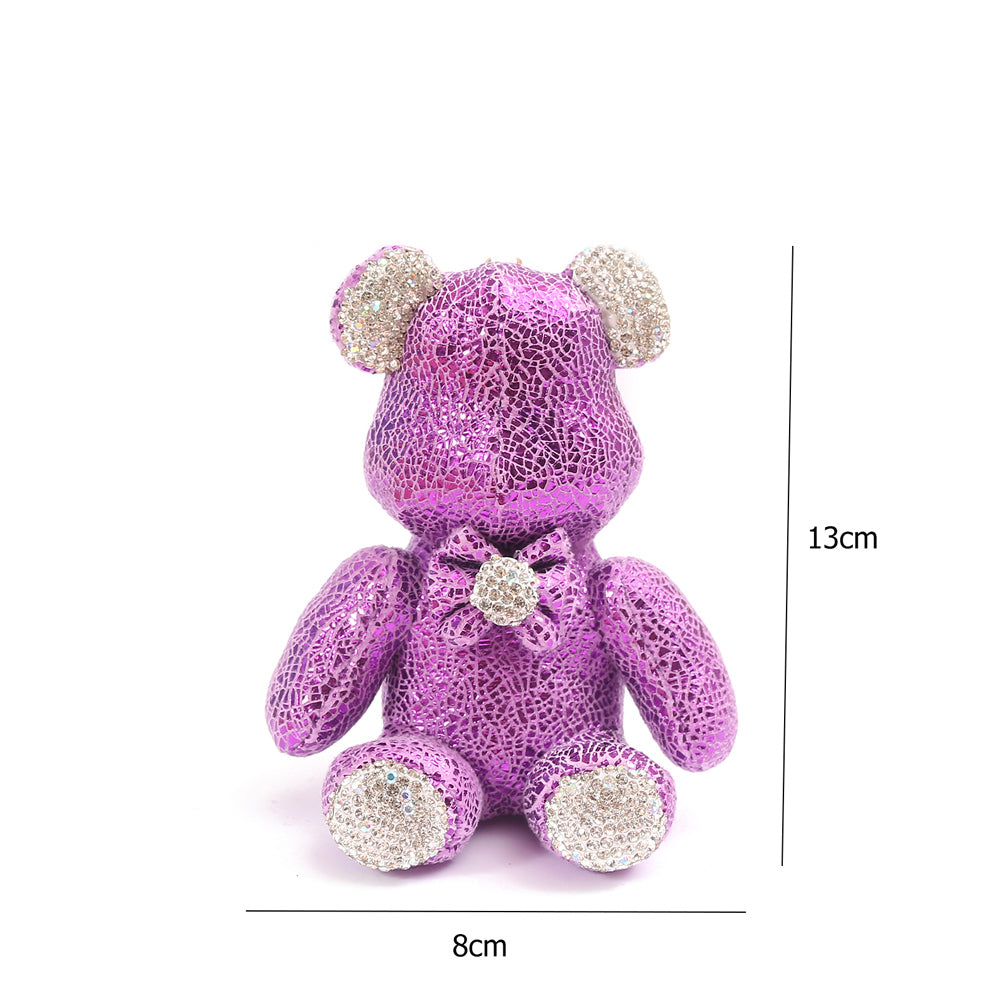 Rhinestone Elegant Teddy Bear Keychain. - TinyBo