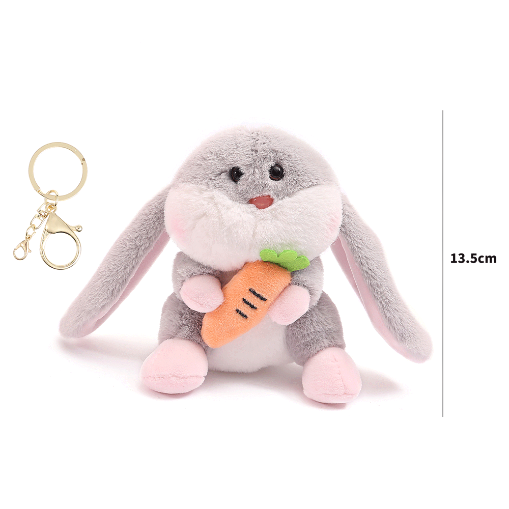 Stylish rabbit plush soft-toy keychain