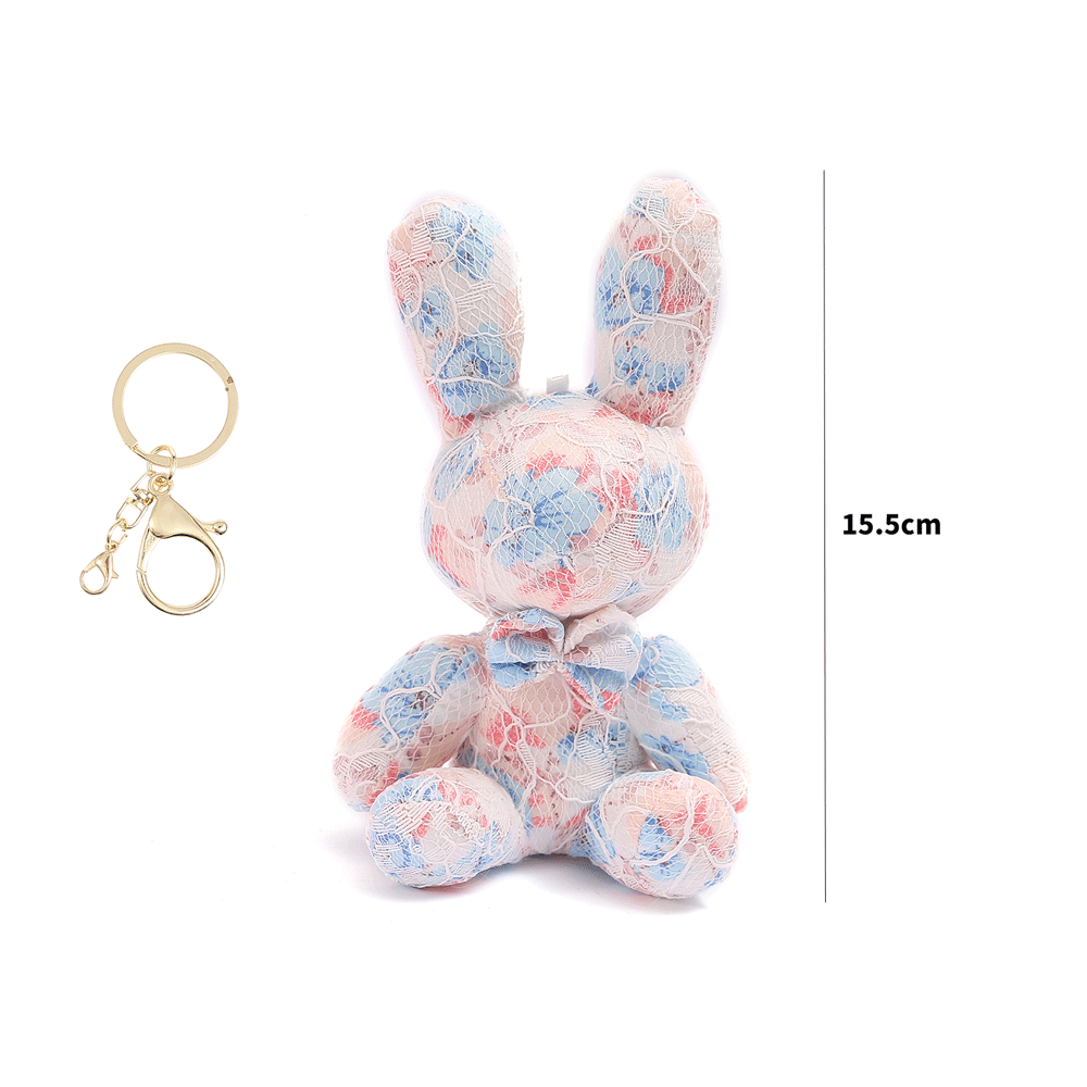 No Face Bunny Plush Keychain. - TinyBo