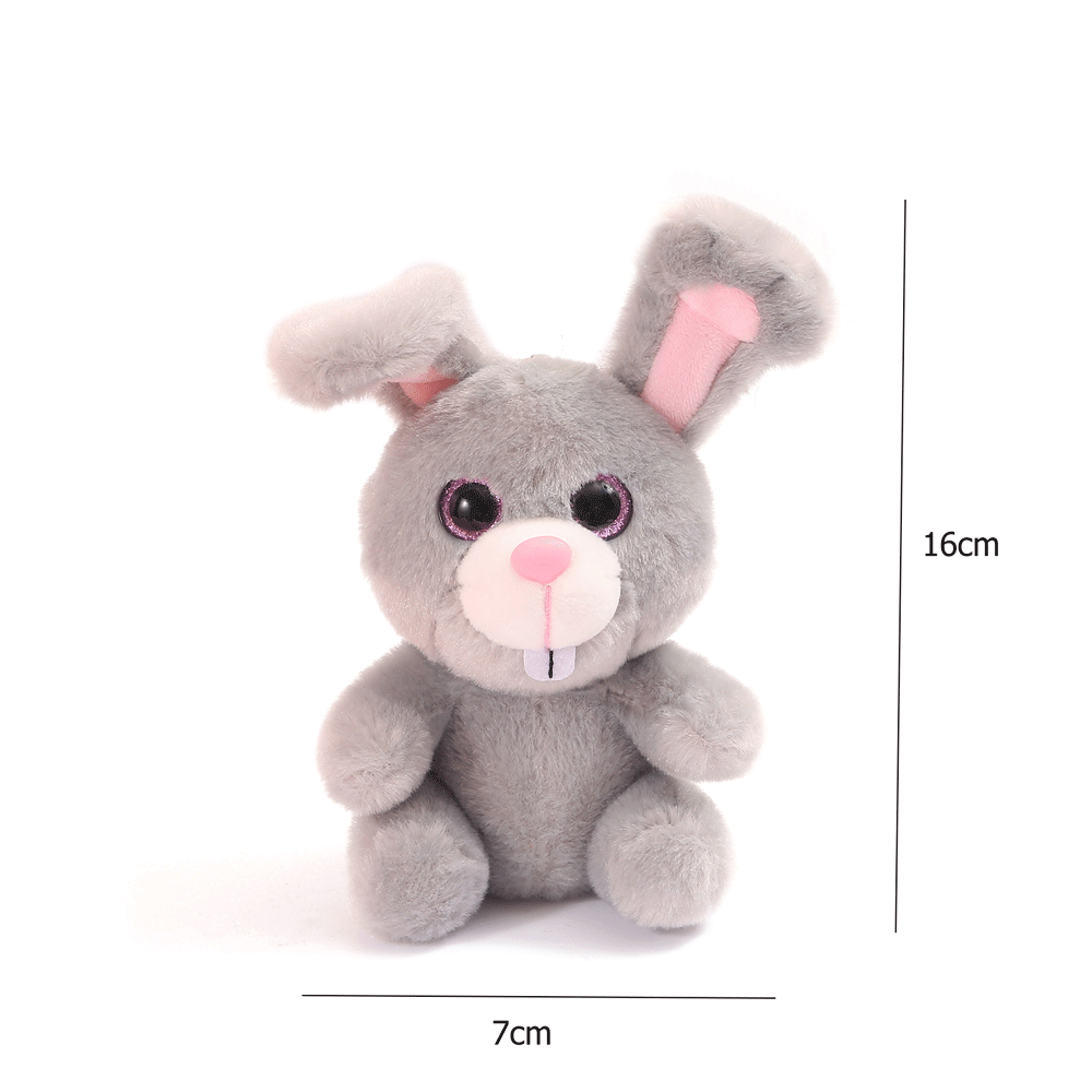 Fluffy Rabbit Plush Doll Keychain.