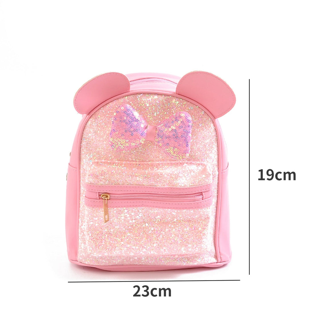 Bear Ear And Bow Theme Small Backpack. - TinyBo