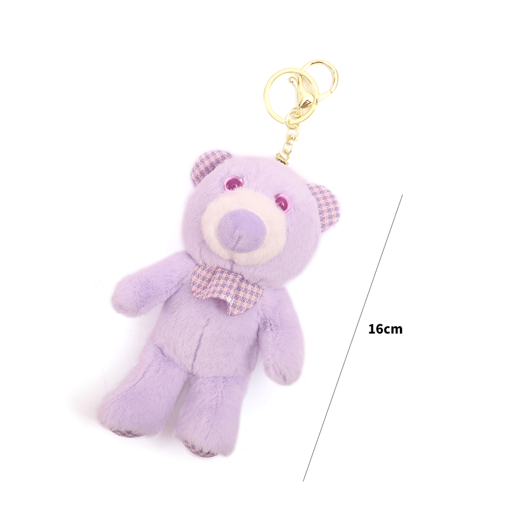 Teddy Bear Shape Plush Keychain. - TinyBo