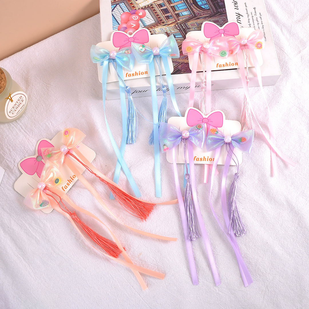 Bow Shape Ribbon Hair Clip. - TinyBo