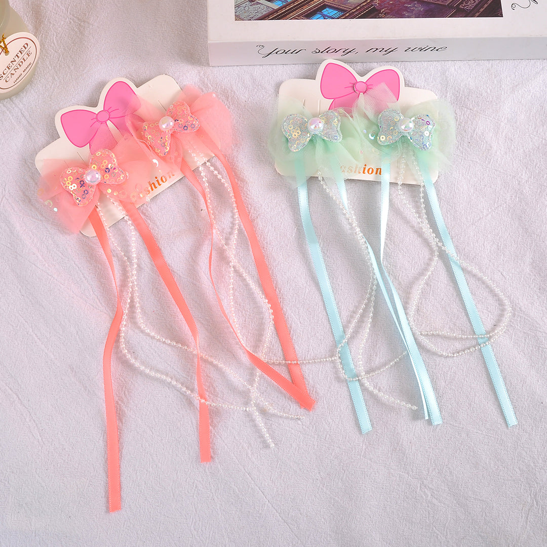 Bow Shape Ribbon Hair Clip. - TinyBo