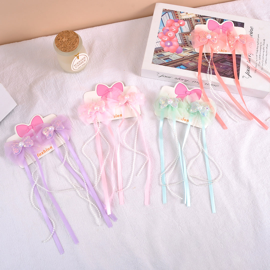 Bow  Shape Ribbon Hair Clip.