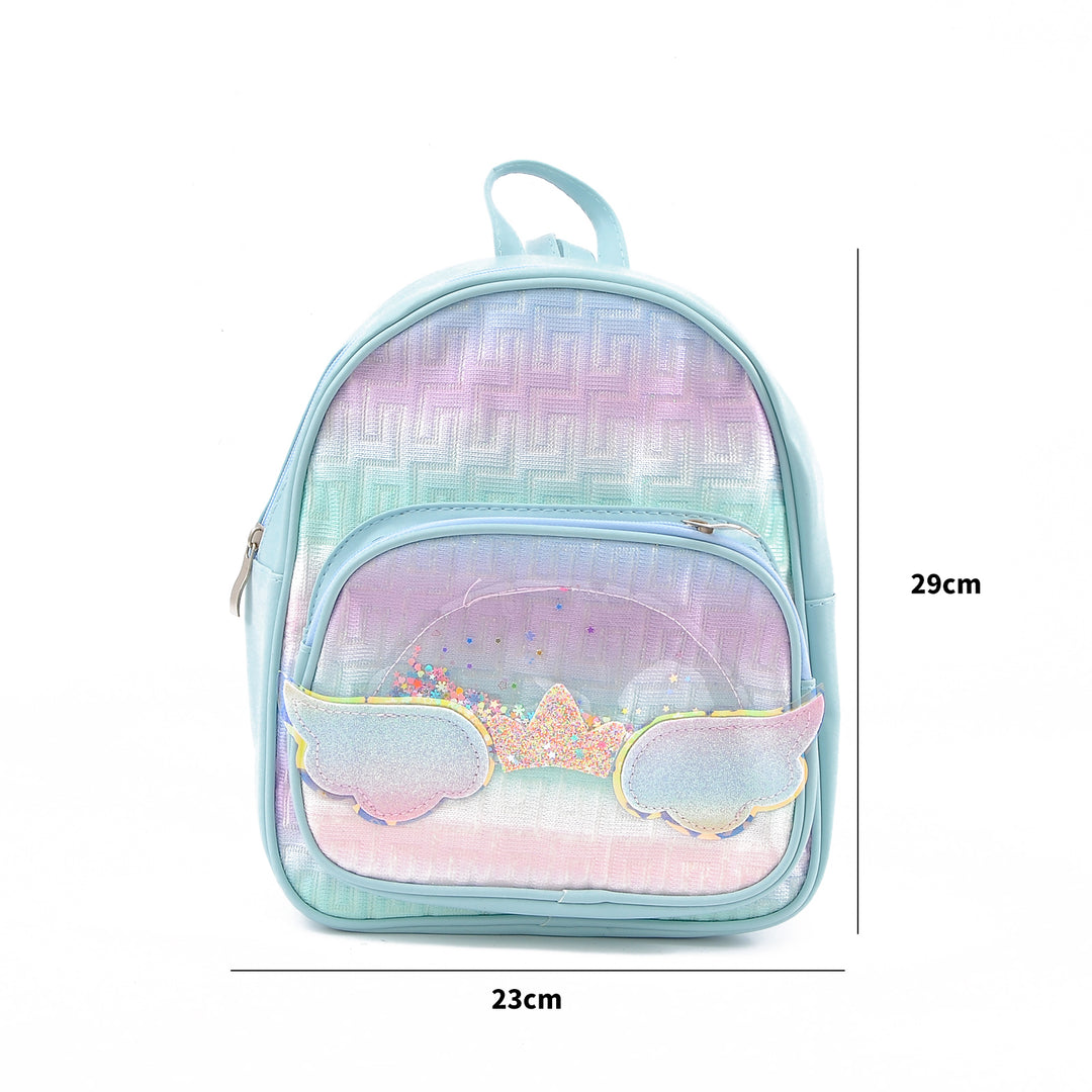 Stylish Crown Wings Mini Backpack. - TinyBo