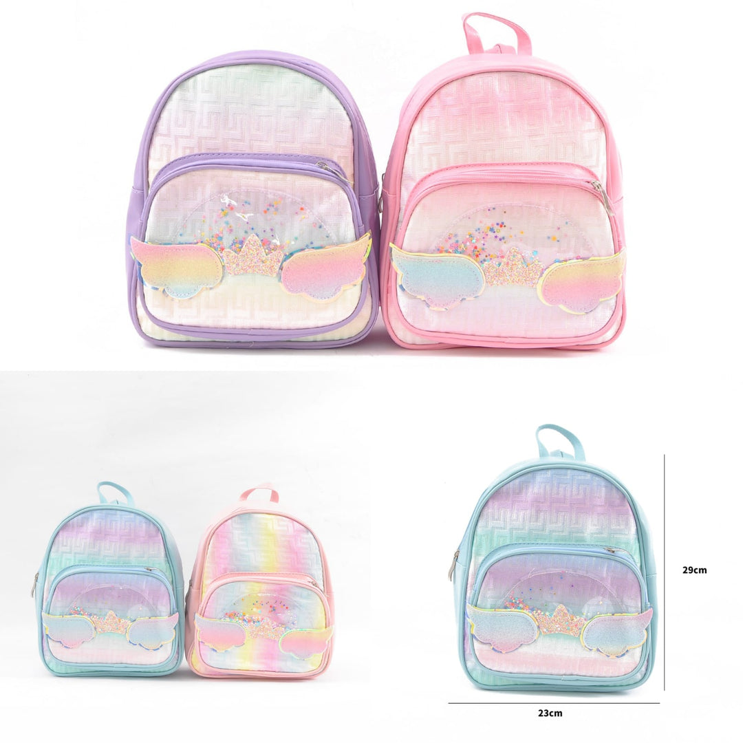 Stylish Crown Wings Mini Backpack. - TinyBo