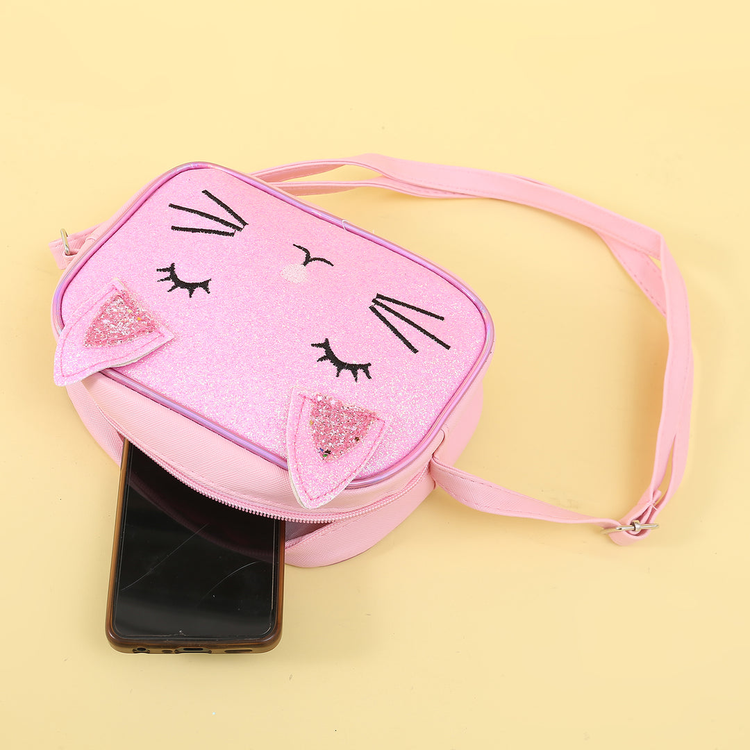 Blushing  Cat Side Sling Bag.