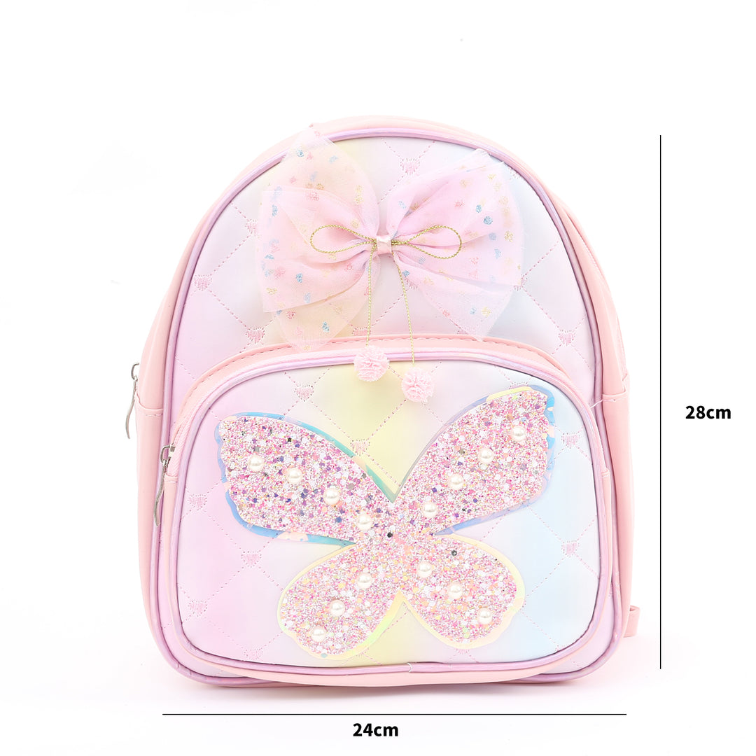 Printed Butterfly Theme Mini Backpack. - TinyBo