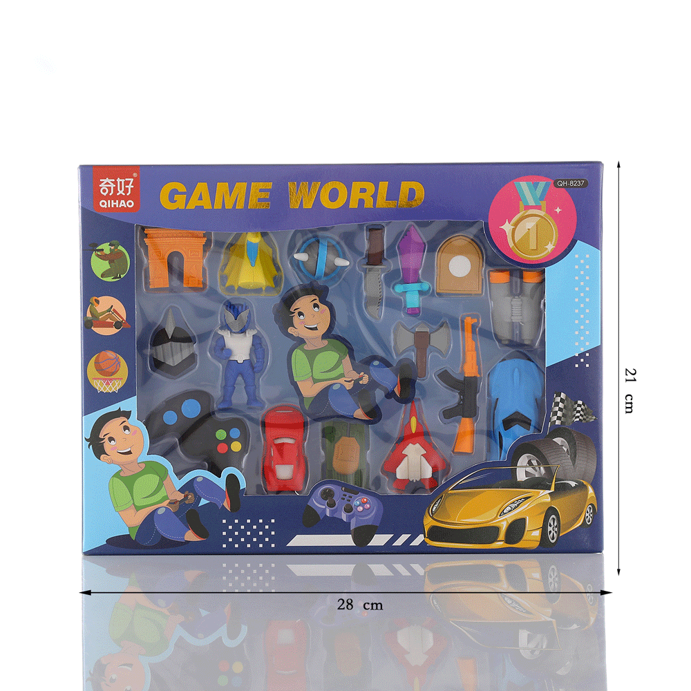 Game World Theme Eraser Set