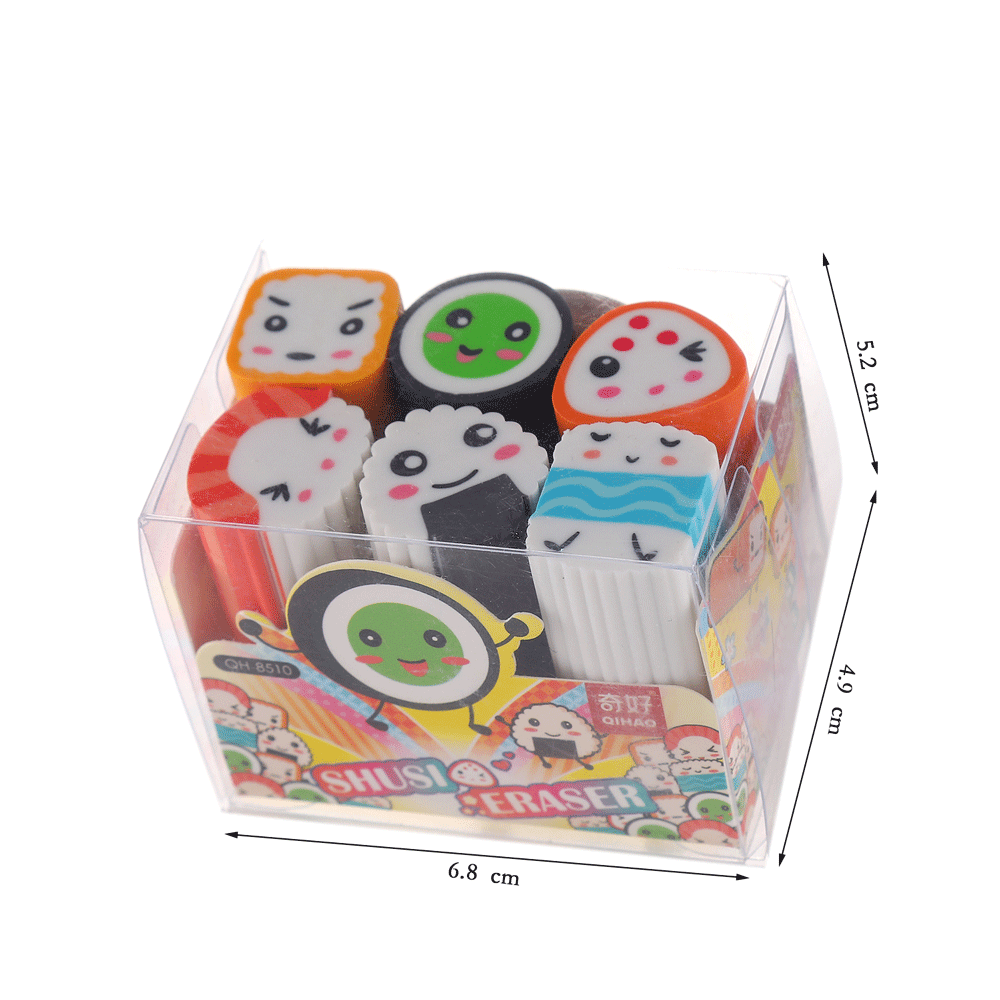 Yummy sushi's Theme  Eraser Set .