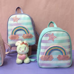 Load image into Gallery viewer, Colourful Rainbow Theme Mini Backpack.
