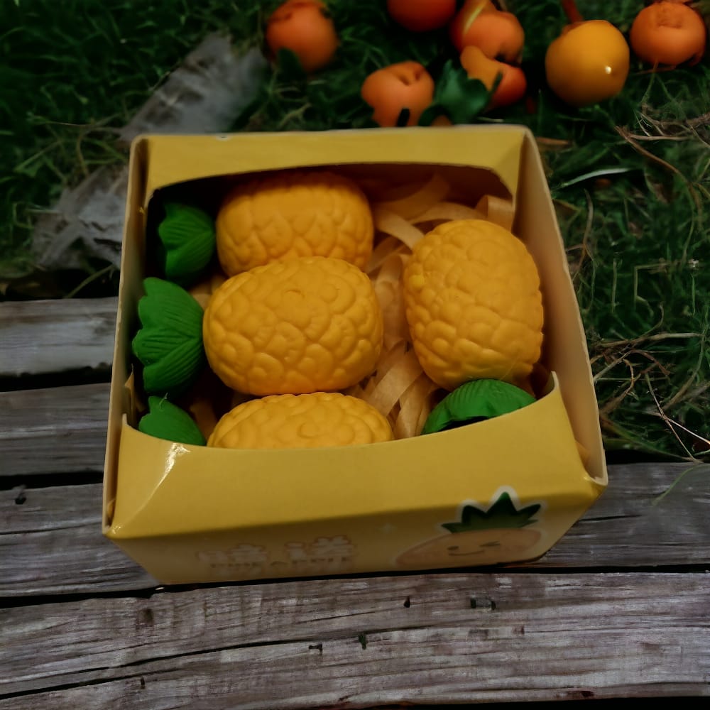 Fruit-Shaped Eraser Set