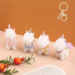 Load image into Gallery viewer, One Thorn Headed Unicorn Plush Keychain.
