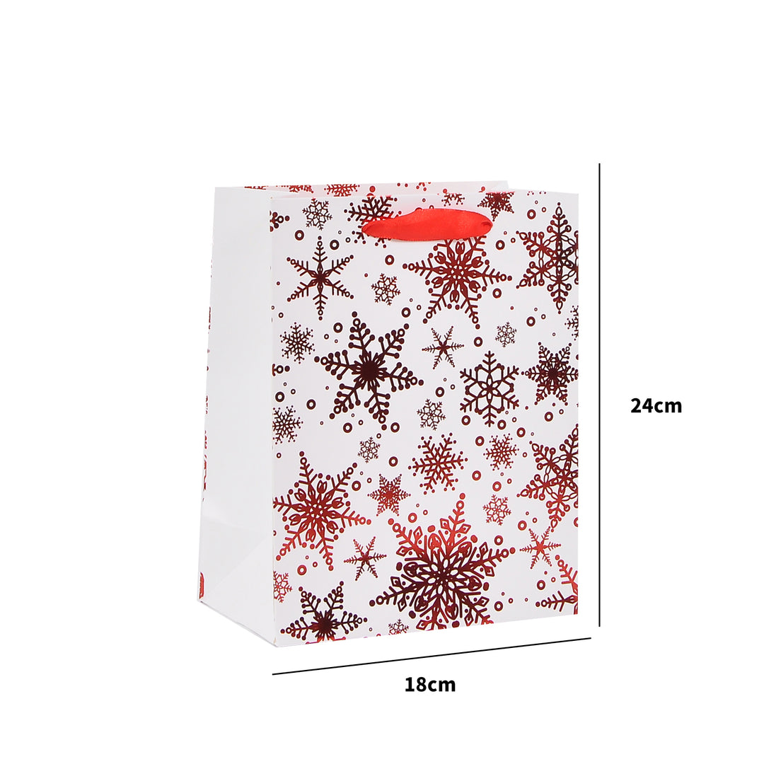 Merry charismas with reindeer and stars stylish paper-bag for gifting. - TinyBo