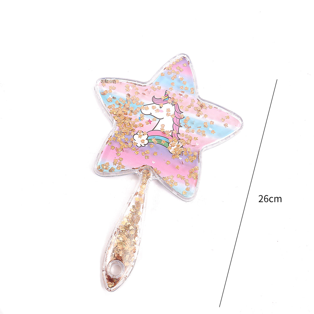 Mini Unicorn Printed handle mirror. - TinyBo