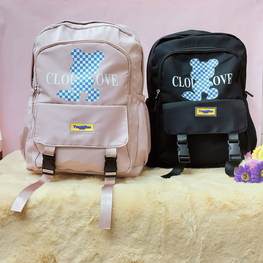 Printed Teddy Backpack.