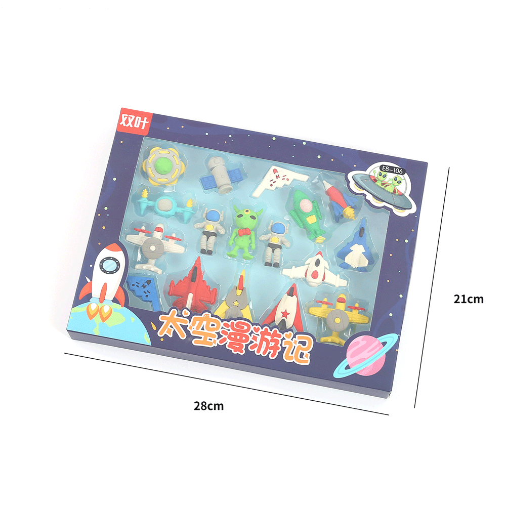 Adventures Of Space Explorer  Eraser Combo Set.