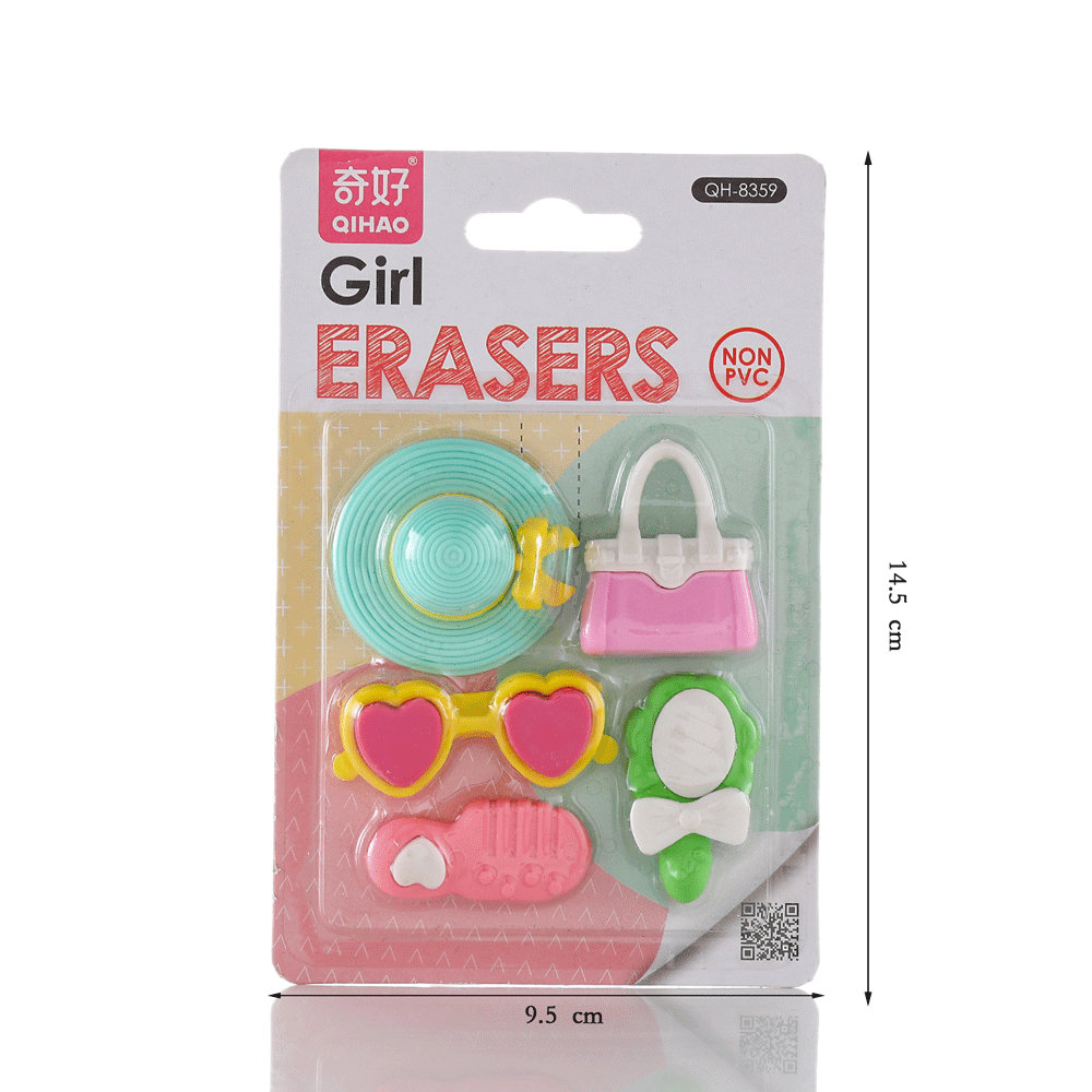 Premium eraser set girls eraser set.