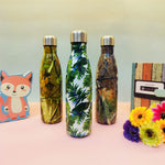 Load image into Gallery viewer, Leaf Print Steel Water Bottle.(500mL)
