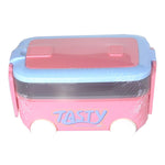 Load image into Gallery viewer, Stackable Bus Shape Lunch Box with Cutlery – Leak-Proof Bento Box for Kids
