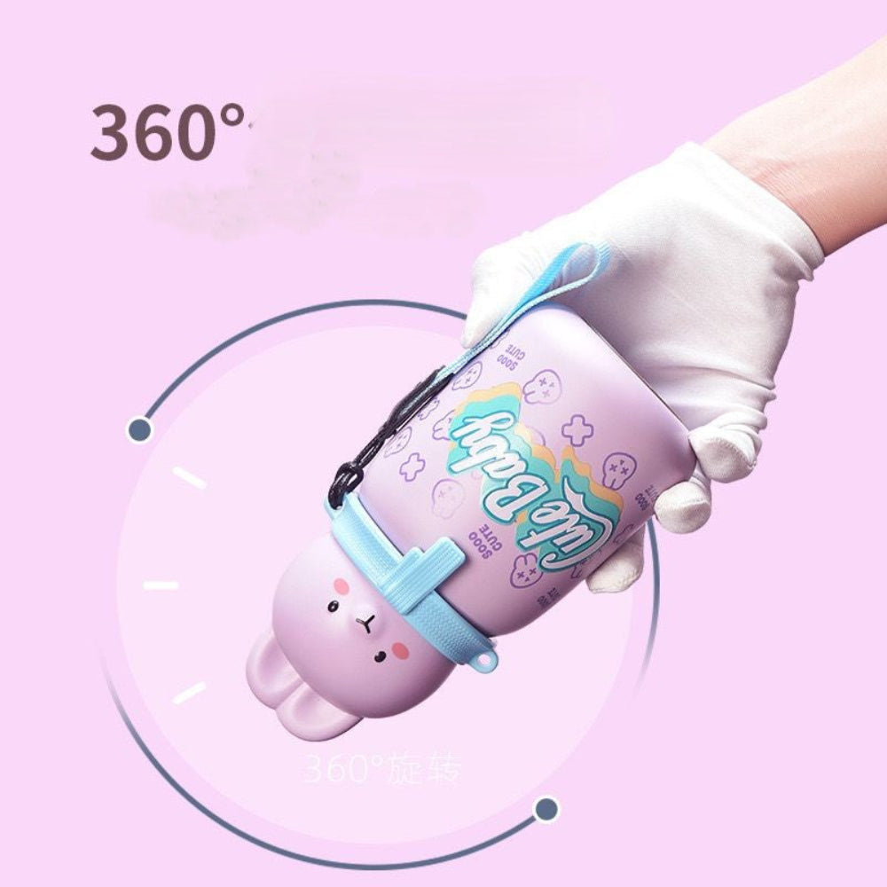 Purple 350ml baby thermos with cute print-TinyBo