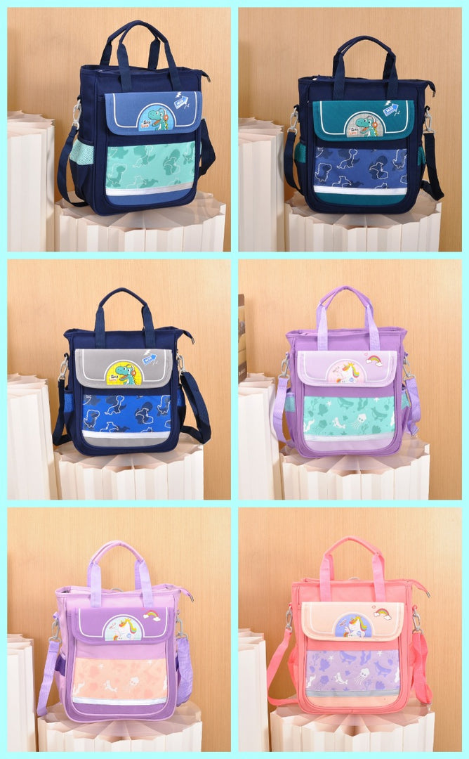 Kids Cartoon Tote Bag – Multi-Functional School & Travel Tote with Shoulder Strap