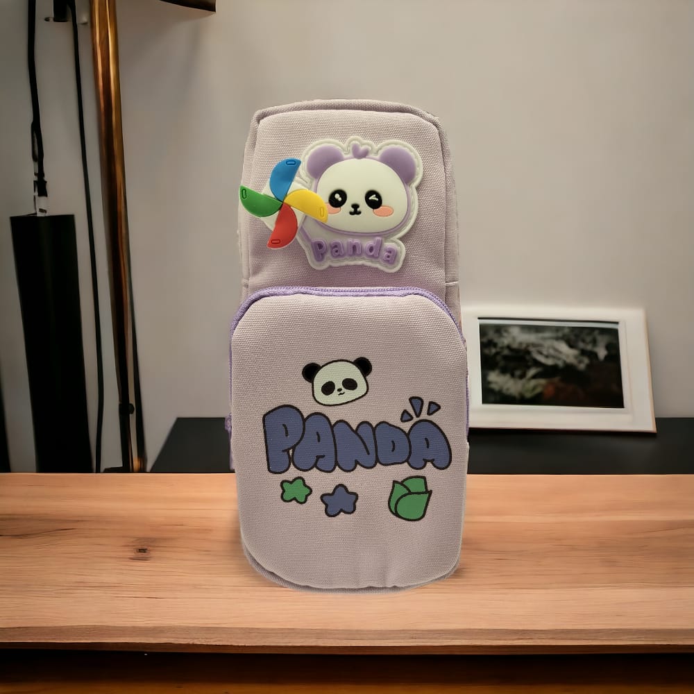 Panda Theme Pouch With Playful Spinner