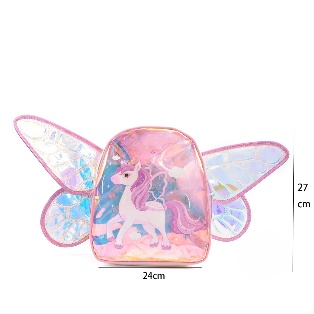Magical Unicorn Backpack with Fairy Wings – Kawaii Kids School Bag for Girls