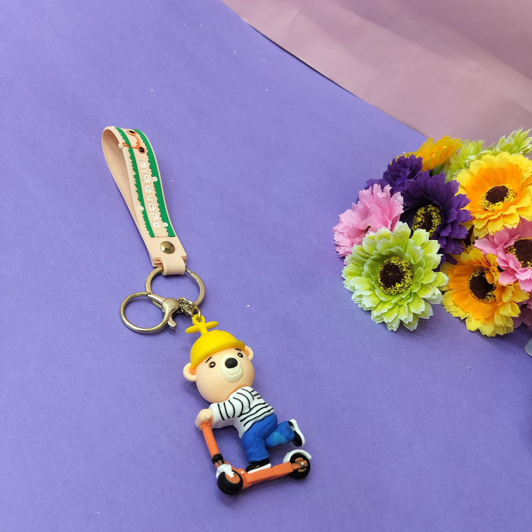 Teddy And Duck Theme Keychain. - TinyBo