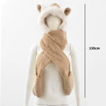 Load image into Gallery viewer, Bunny Ears Gloves Scarf.
