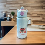 Load image into Gallery viewer, 2-in-1 Kids Stainless Steel Sipper Bottle with DIY Stickers (500 ml)
