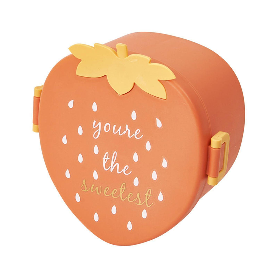 Stylish & Fancy Strawberry Shape Lunch Box.(1000ml) - TinyBo