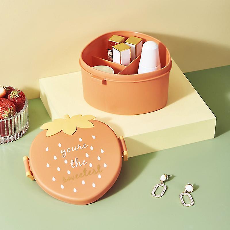 Stylish & Fancy Strawberry Shape Lunch Box.(1000ml) - TinyBo