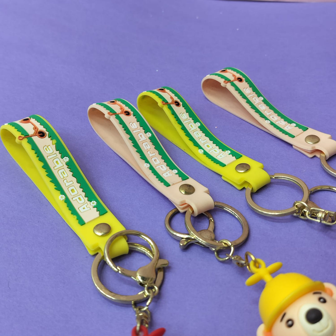 Teddy And Duck Theme Keychain. - TinyBo