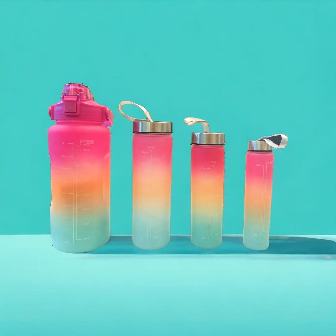 4 in 1 Water Bottle Set (2l, 900ml, 520ml & 300ml).