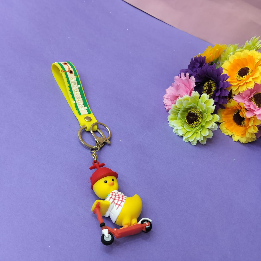 Teddy And Duck Theme Keychain. - TinyBo