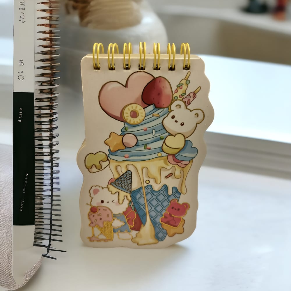 Dessert Theme Spiral Mini Notepad