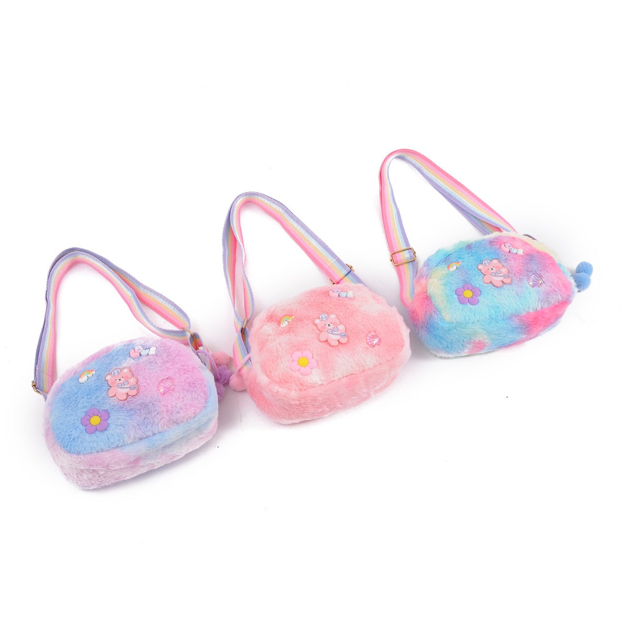 Cute Cartoon Plush Sling Bag for Kids