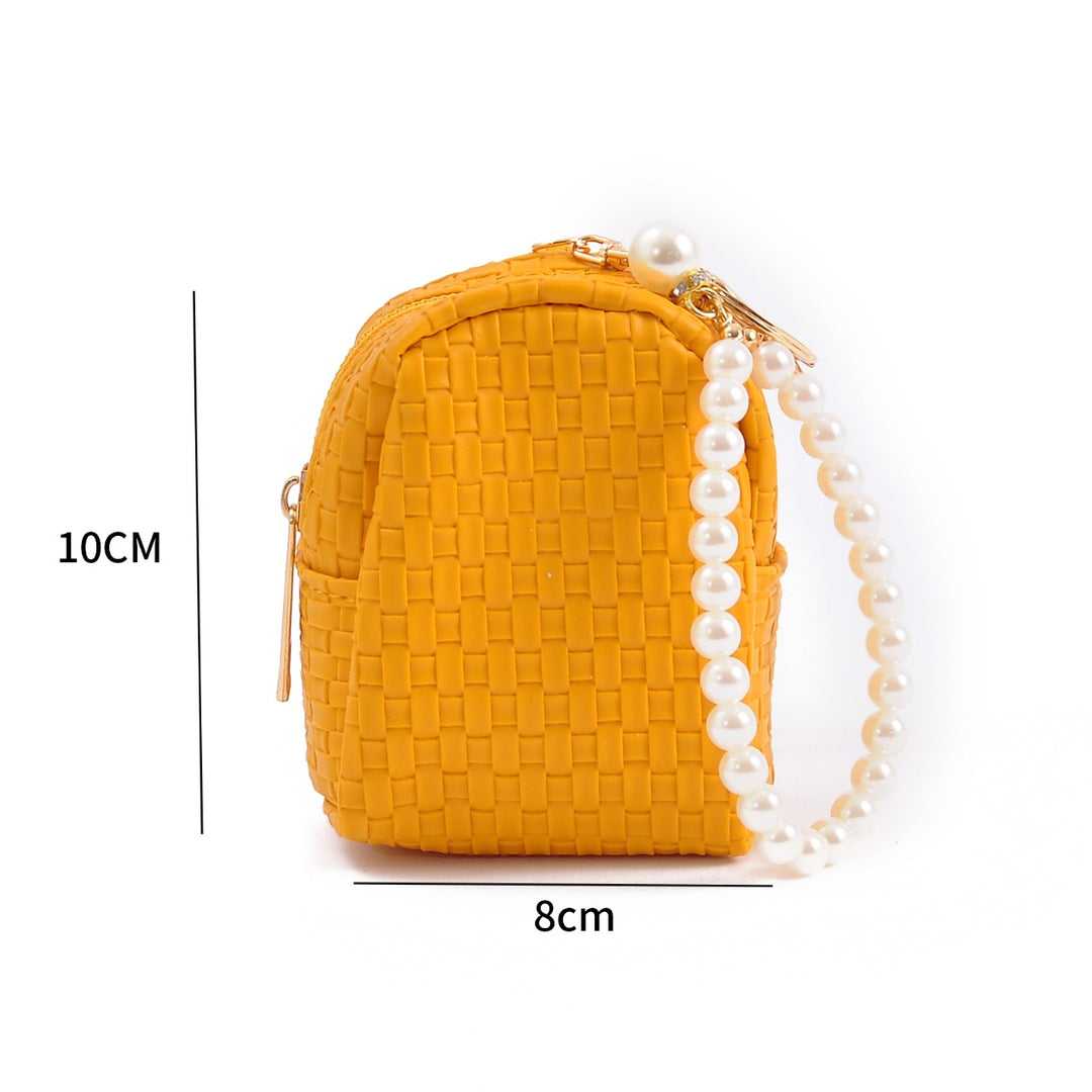 Mini Pearl Charm Coinpouch Keychain for Girls
