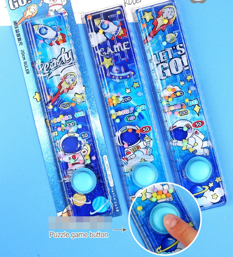 Space-Theme Ruler With Puzzle Game (20cm)