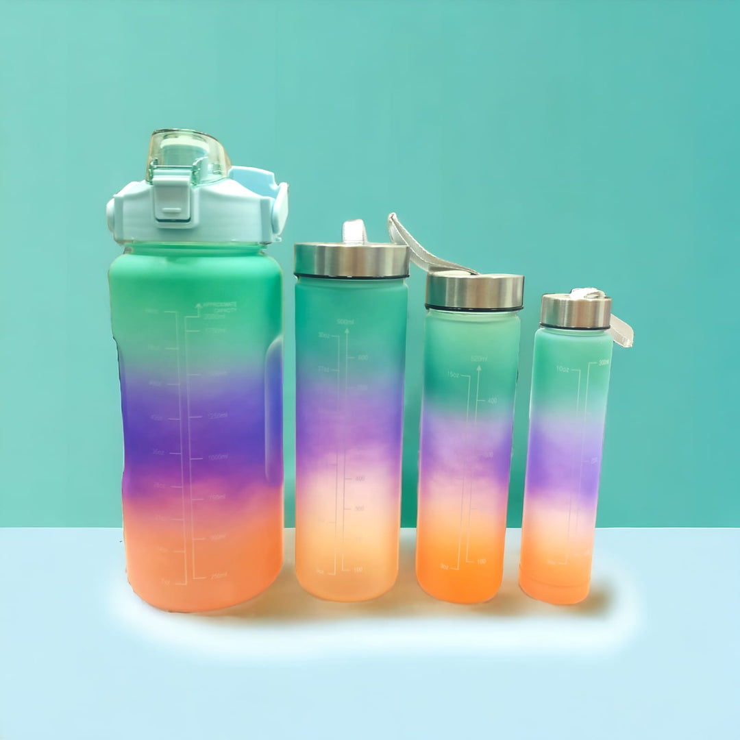 4 in 1 Water Bottle Set (2l, 900ml, 520ml & 300ml).