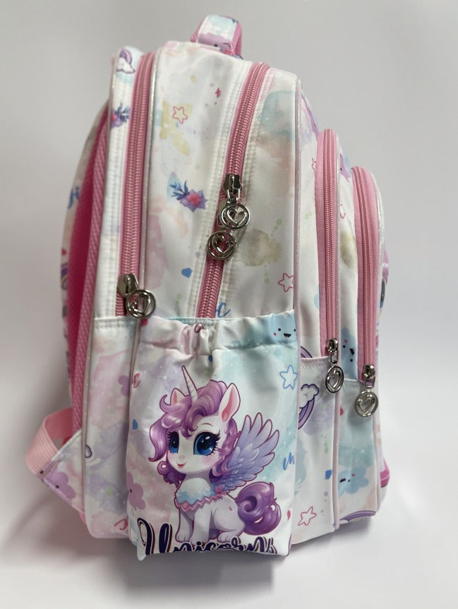 Kids Cartoon School Backpack with 4 Zipper Compartments (17 inch)