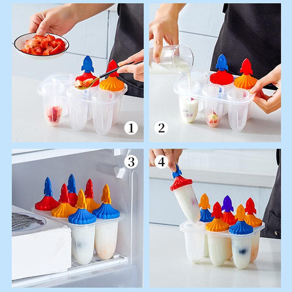 Rocket Design 6pc Ice Candy Mold/Popsicle Maker. - TinyBo